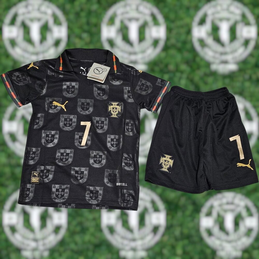 Kids Portugal 2025 Special Edition Eusébio Jersey Ronaldo